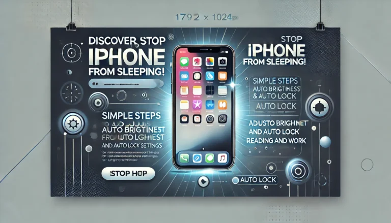 Learn How To Stop iPhone From Sleeping by turning off Auto Brightness and adjusting Auto Lock settings for uninterrupted use.
